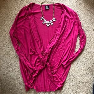 Bobeau Twist Front Blouse